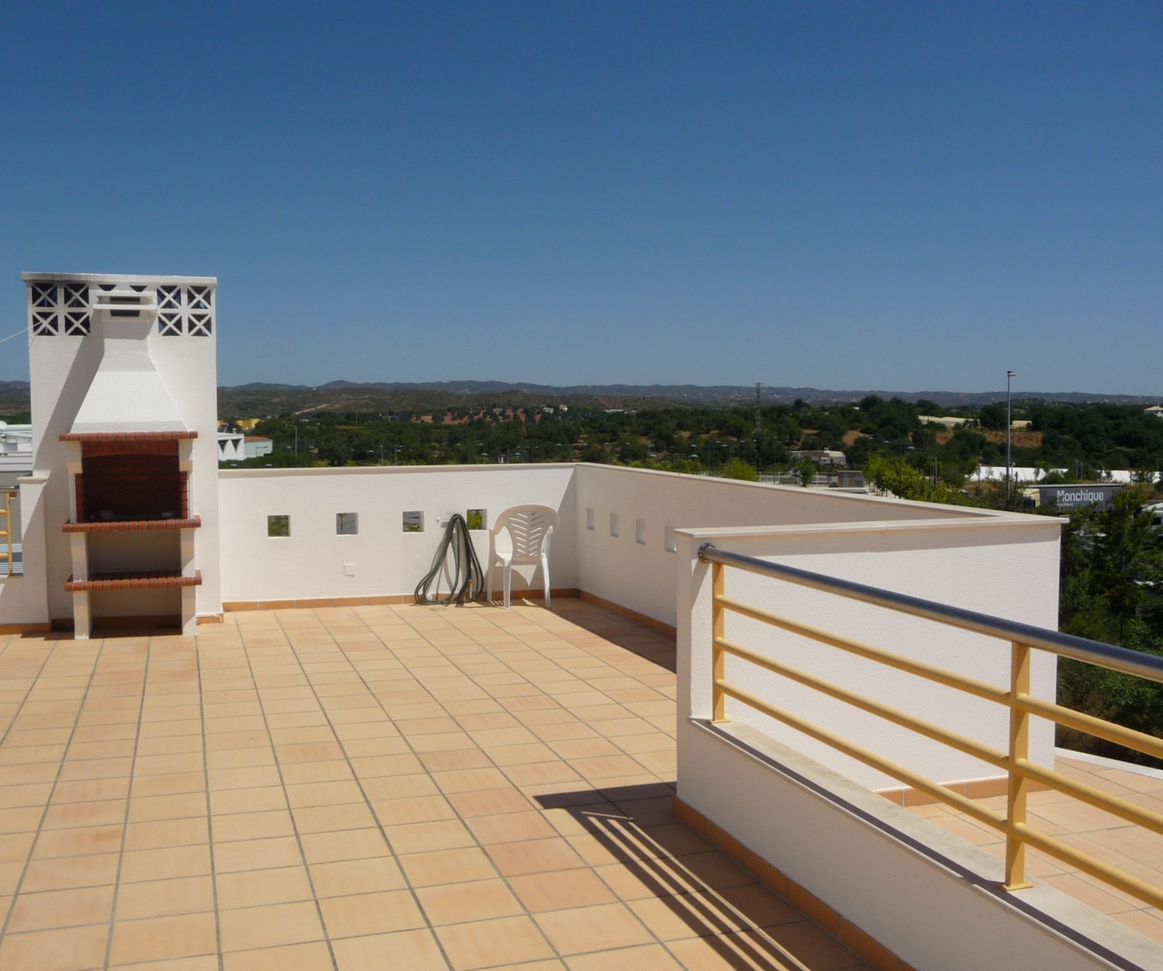 Large private roof terrace with fitted BBQ