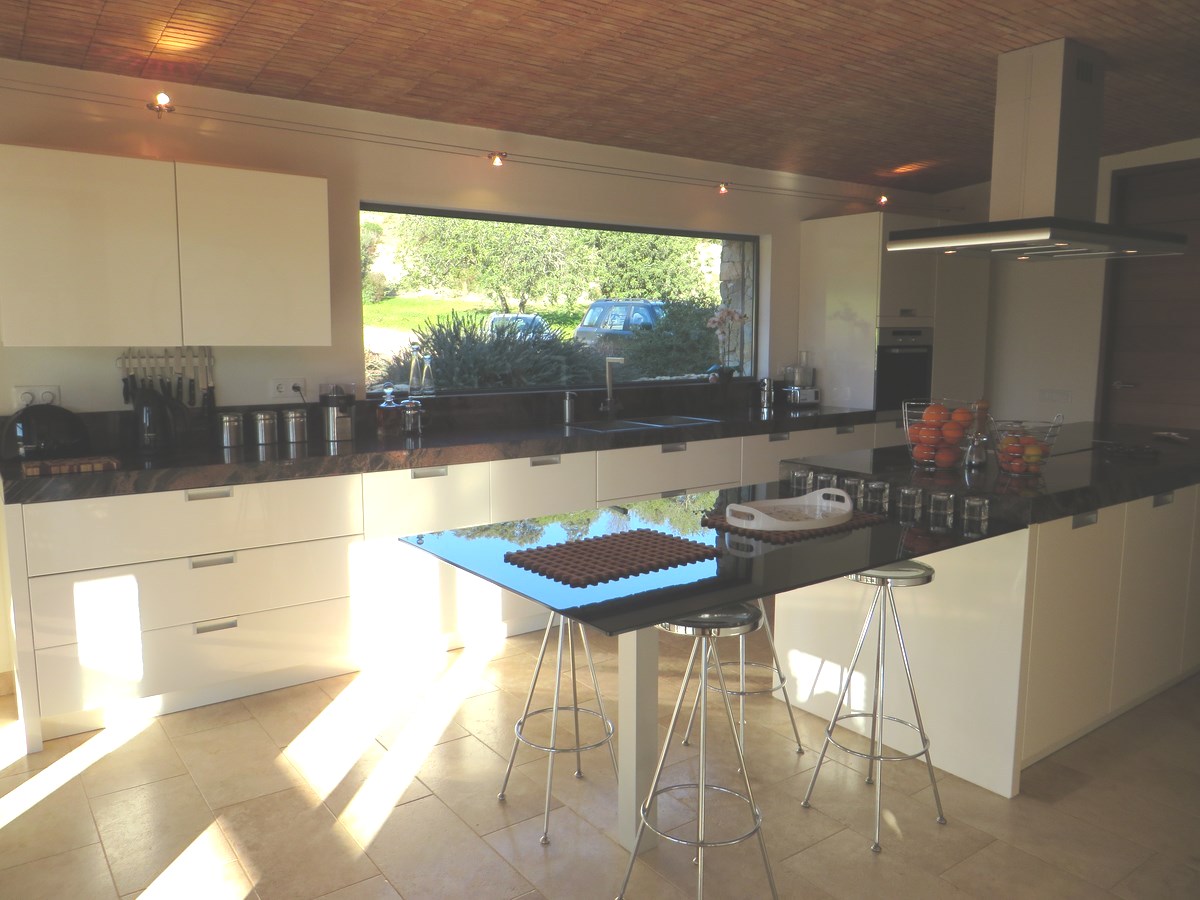 Large, L shape lounge with wood burner stove