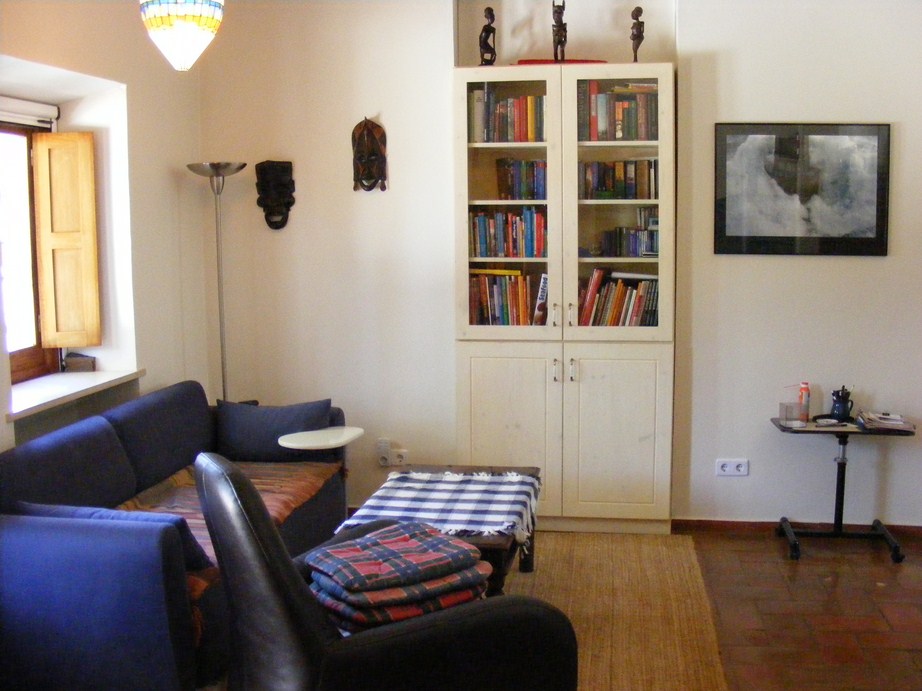 Living room with wood burner stove