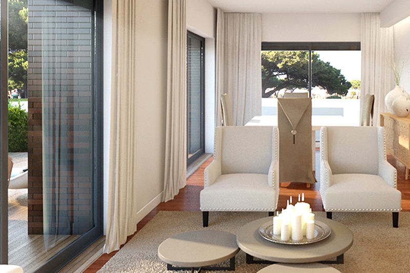 Contemporary, new built  1-bed Apartments near Golf and Sea