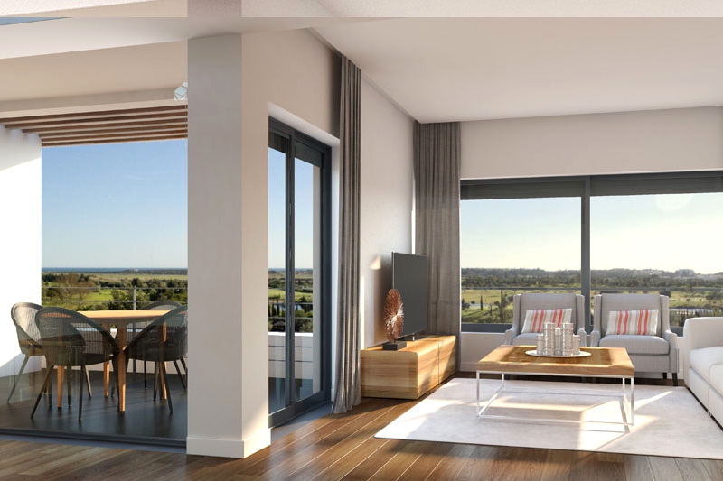 Contemporary 2-bedroom duplex Apartments near Golf and Sea